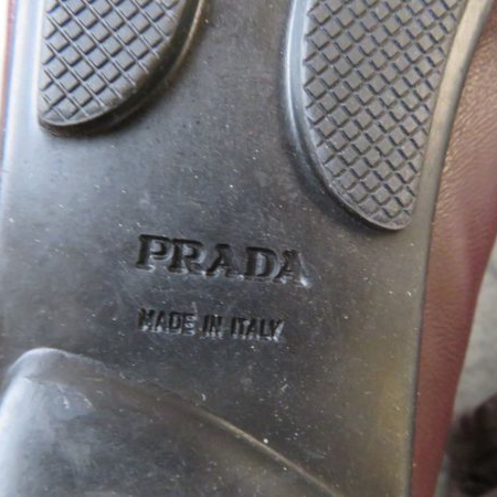 Authentic Prada Brown Leather Flats - image 8